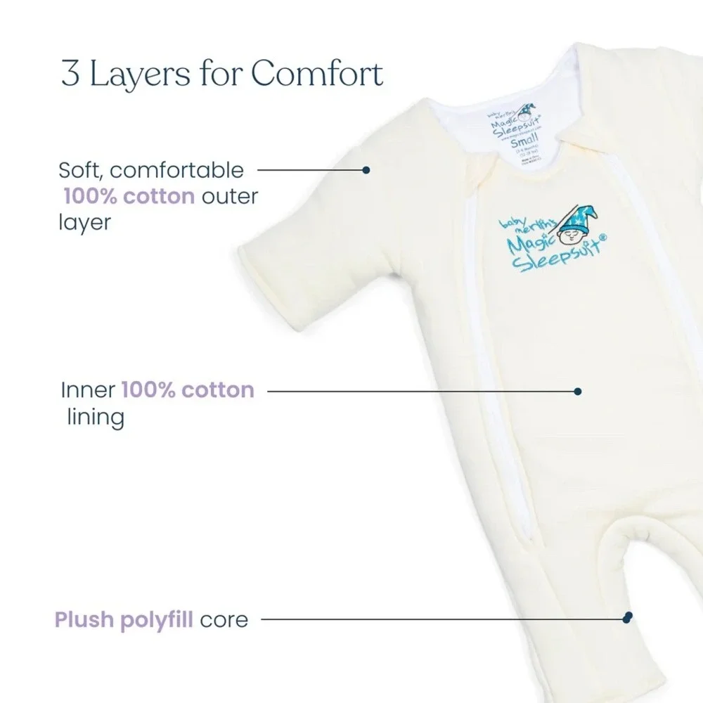 Baby‎ Merlins Magic Sleepsuit 100% Cotton Yellow Sleeper Baby 3-6 Months Small